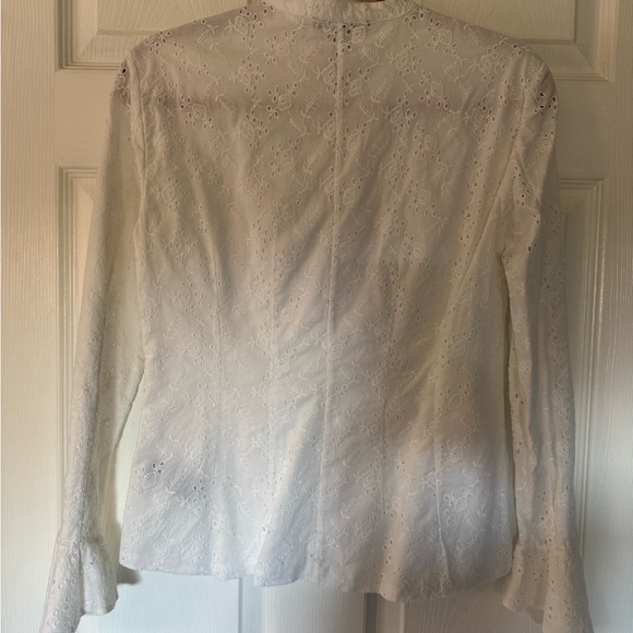 Ralph Lauren White Eyelet Blouse size 6 - Picture 4 of 7